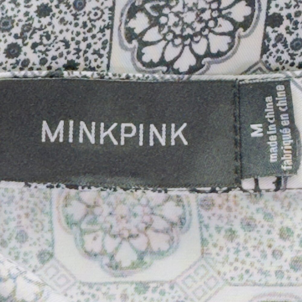 MINKPINK Women's Boho Maxi Skirt Geometric Floral Print Black & White Size M - Picture 9 of 13
